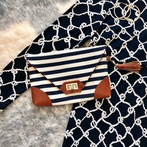 Banana Republic nautical clutch